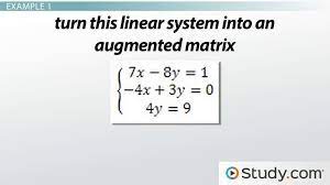 augmented matrix form for linear
