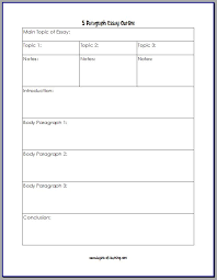 Free Printable Outline For The Five Paragraph Essay Homeschool