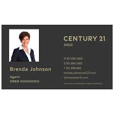 Below you'll find a selection of century 21 business card designs. Business Card Front Back 9