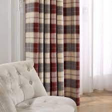 red chenille curtain ds