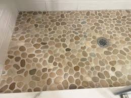 natural stone pebble shower floors