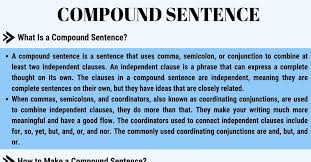 exles of compound sentences 7esl