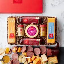 meat cheese gift box with sausage cheese sausage gift hickory farms