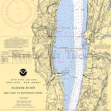 New York Piermont Hudson River Nautical Chart Decor