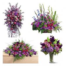 Funeral Flowers Package Purple In