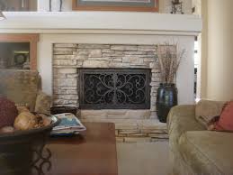 Stacked Stone Fireplace Traditional