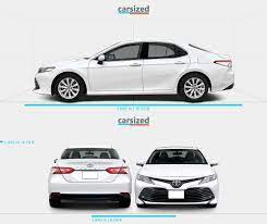 toyota camry 2017 2023 dimensions side view
