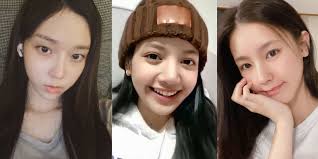 admirable bare faces of k pop female idols