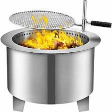 The key to a smokeless fire is having extra oxygen supply. 22 Bonfire Fire Pit Smokeless Stainless Steel Wood Burning W Grill Air Inlet 930114519672 Ebay