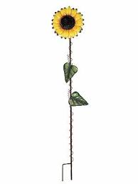 39 inch metal sunflower garden stake