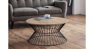 Jersey Round Wire Coffee Table Oak