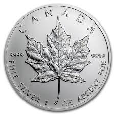canadian maple leaf silver coin 1oz