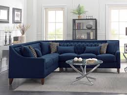 chic home sectional sofa navy linen