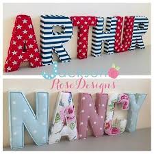 Fabric Padded Letters Wall Art Handmade