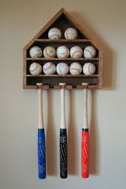 Baseball Display Ball And Mini Bat Wall