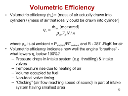 Torque Power Volumetric Efficiency And Their Dependence