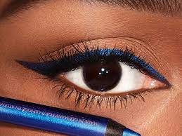 blue smokey eye makeup for brown eyes