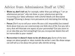 english cp narrative essay ppt advice from admissions staff at unc