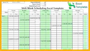 Employee Schedule Maker Excel Shift Work Scheduling Free Template