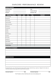 Free Employee Evaluation Forms Templates Unique Free