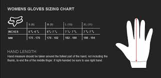 Fox Mx Gloves Size Chart Images Gloves And Descriptions