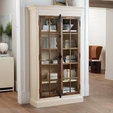 Rno Glass Door White Storage Cabinet