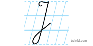 Trace the cursive j's (lowercase and uppercase) and then write them on their own as well as trace some words that have the letter j. Letter J Upper Case Romanian Cursive Alphabet Handwriting Ks1 Illustration