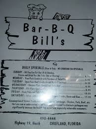 the menu picture of bar b q bill s