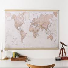 Medium Antique World Map Rolled Canvas