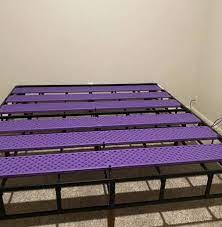 upholstered bed frame purple
