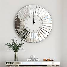 Mirrored Wall Clocks Decor Sparkly