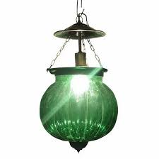 Green Glass Hanging Lamp For Decoration