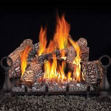Fiberglow 24 Inch Vented Log Burner Set Insert For Natural Gas Fireplaces