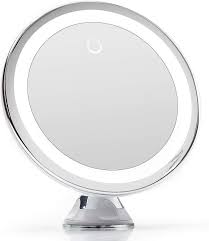 10x led lighted magnifying mirror with