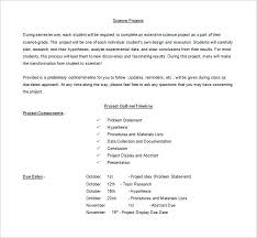 Free Science Project Outline Template Word Doc Download Microsoft