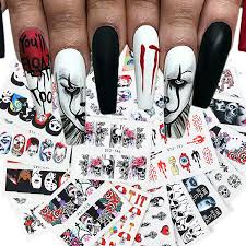12 sheets halloween nail art stickers