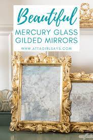 diy mercury glass gilded mirror made