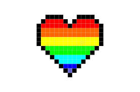 Heart with wings kandi pattern. Pixel Heart Of Rainbow Color Vektor Abbildung Illustration Von Hintergrund Blau 135226951