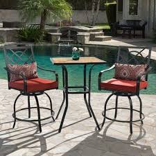 dining set with patio swivel chairs