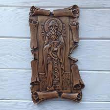 Wooden Carved Wall Icon Ridon