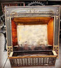 Copper Toned Arts And Crafts Fireplace