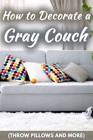 how to decorate a gray couch throw