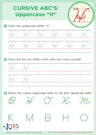 cursive letters writing worksheets for kids