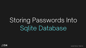 sqlite database pword manager