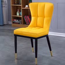 colmar leather dining chair yellow