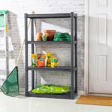 sterilite 0164 4 shelf unit flat gray