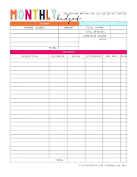 Bill Planner Template Printable Monthly Bill Organizer Spreadsheet