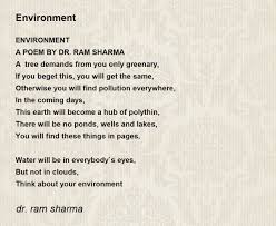 environment poem by dr ram sharma