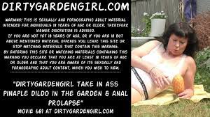Dirtygardengirl take in ass pinaple dildo in the garden - ThisVid.com