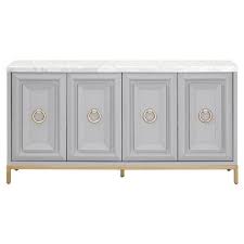 French louis xvi style marble top sideboard or curio cabinet with regard to marble top sideboards view photo 9 of 15. Avril Modern Grey Wood White Marble Top Brushed Gold 4 Door Media Sideboard Sideboard Media Sideboard Grey Sideboard